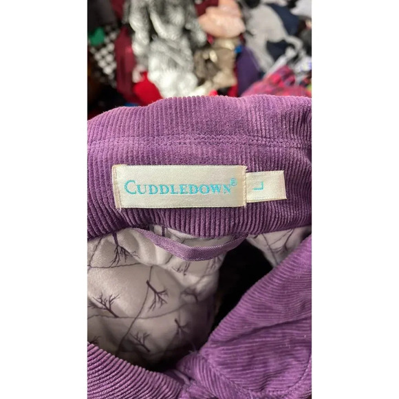Cuddledown Quilted Deep Purple Coat Size Large (L) - Picture 7 of 8
